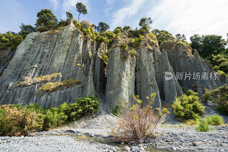 帕利瑟湾附近的Putangirua Pinnacles，南维拉帕，新西兰。